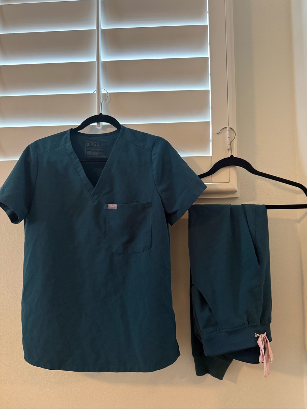 Figs Deep Teal Medical Scrub Top and Pants